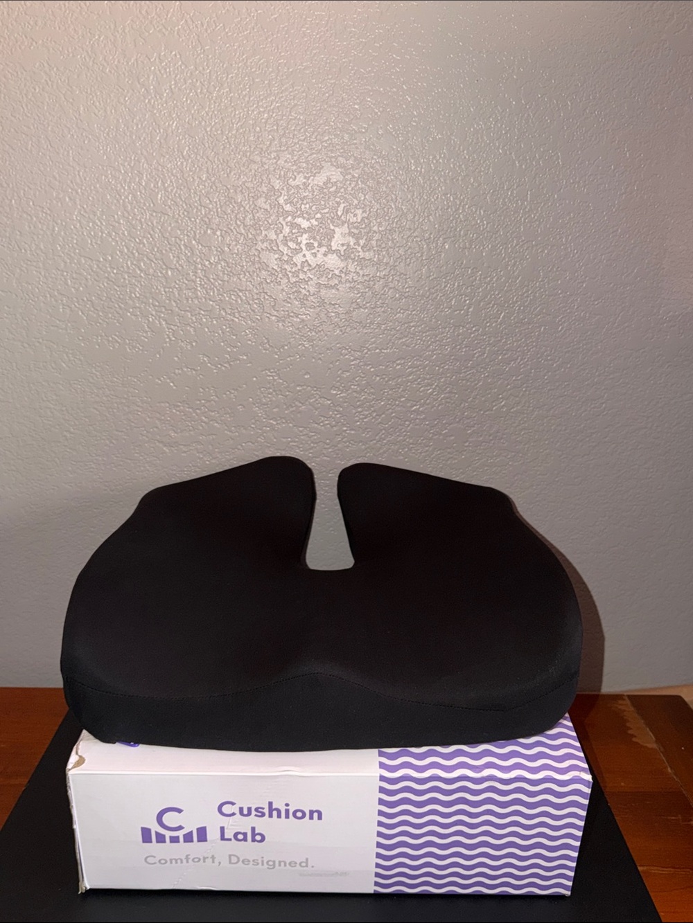 Black Cushion Lab Patented Ergonomic Pressure Relief Seat Cushion